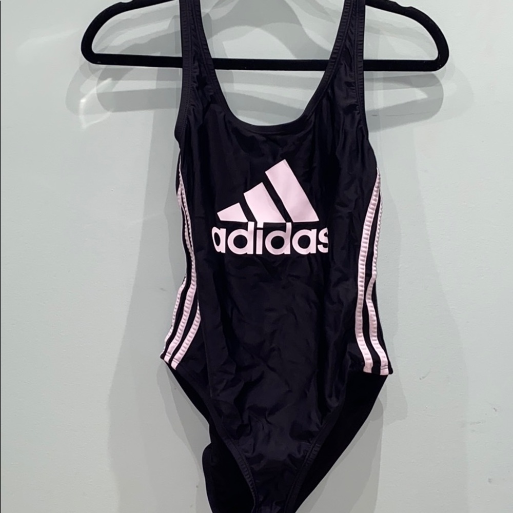Adidas open back one piece swim suit